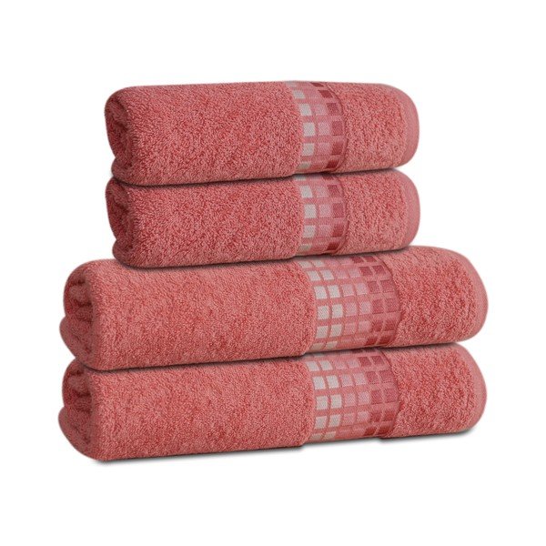 Różowy bawełniany ręcznik kąpielowy 70x140 cm Darwin – My House-image-2