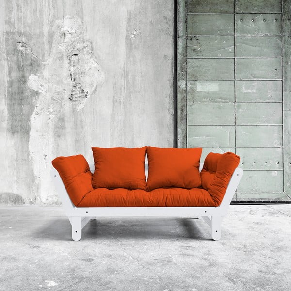 Sofa rozkładana Karup Beat White/Orange-image-1