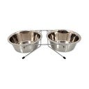 Zestaw misek ze stojakiem dla psów ze stali nierdzewnej ø 21 cm  Dog Fantasy – Plaček Pet Products