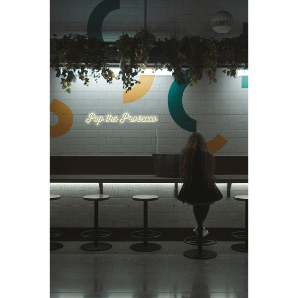 Biały neon z napisem Candy Shock Prosecco, 80x15 cm-image-1