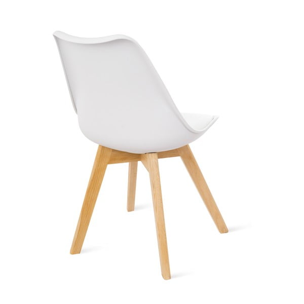 Zestaw 2 białych krzeseł z bukowymi nogami Bonami Essentials Retro-image-3