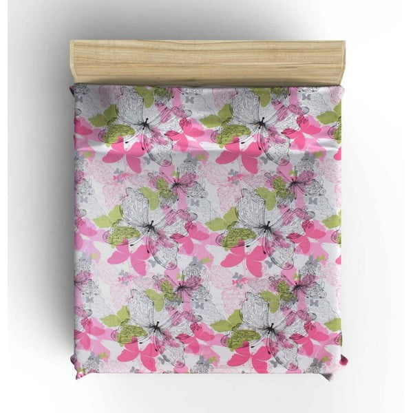 Różowa bawełniana narzuta na łóżko jednoosobowe 140x200 cm Belinda – Mijolnir