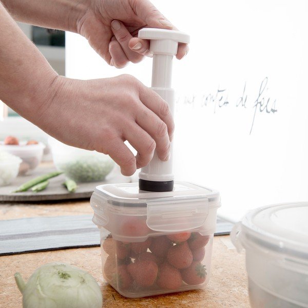 Zestaw 4 pojemników na żywność i pompki próżniowej Compactor Food Saver-image-1