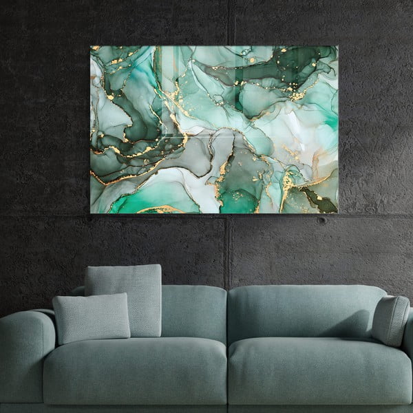 Szklany obraz 100x70 cm Turquoise – Wallity-image-2