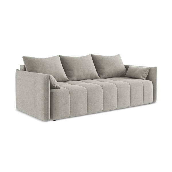 Jasnoszara rozkładana/ze schowkiem sofa 225 cm Moku – Makamii-image-1