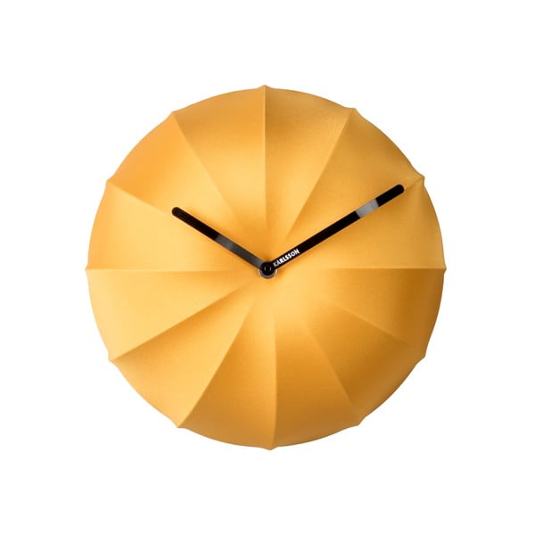 Żółty zegar ścienny Karlsson Stretch, ø 40 cm
