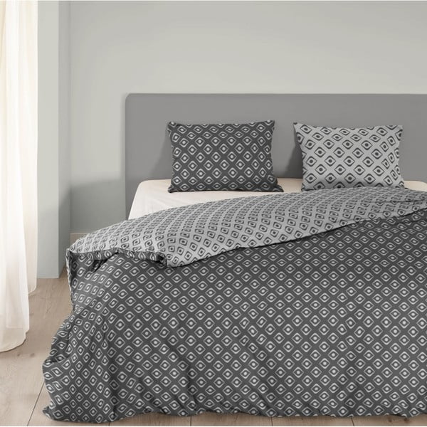 Szara pościel bawełniana Mundotextil Pattern, 140x200 cm-image-1