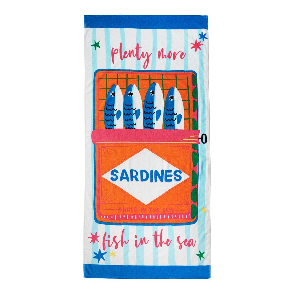 Bawełniany ręcznik plażowy 76x160 cm Sardines – Catherine Lansfield