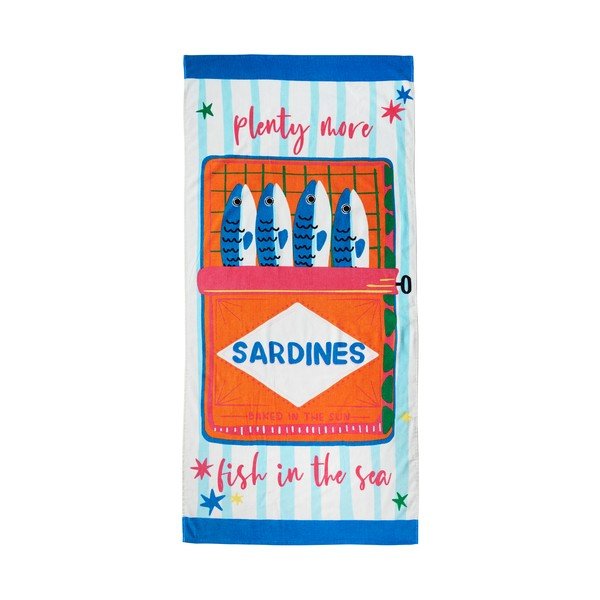 Bawełniany ręcznik plażowy 76x160 cm Sardines – Catherine Lansfield