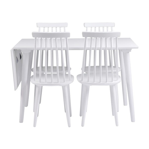 Biały stół z litego drewna dębowego Rowico Lotte Leaf, 120x80 cm-image-4