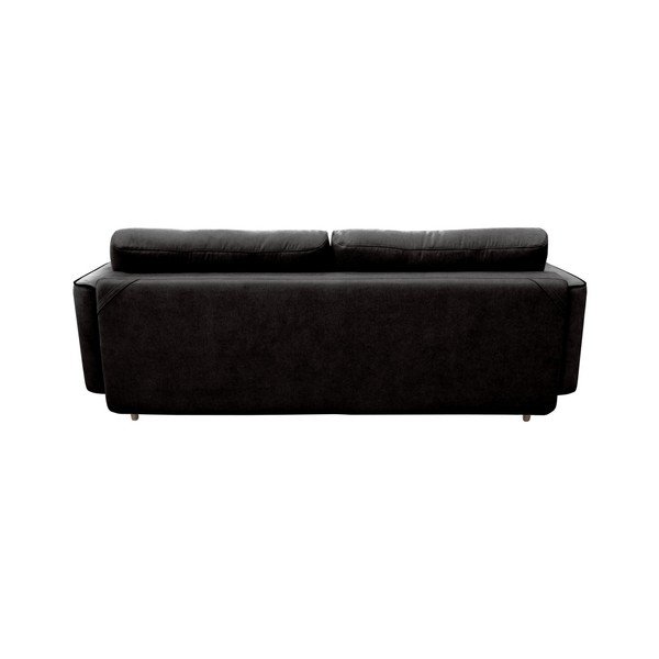 Czarna 3-osobowa sofa rozkładana z jasnymi nogami Mazzini Sofas Ivy-image-4