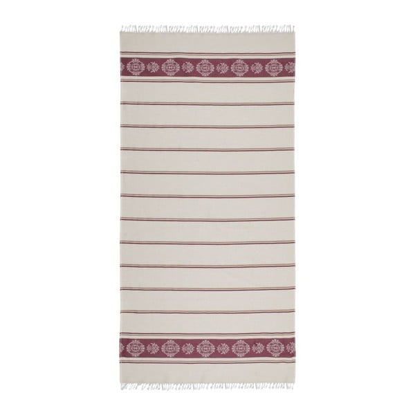 Ręcznik hammam Loincloth Burgundy Stripe, 80x170 cm