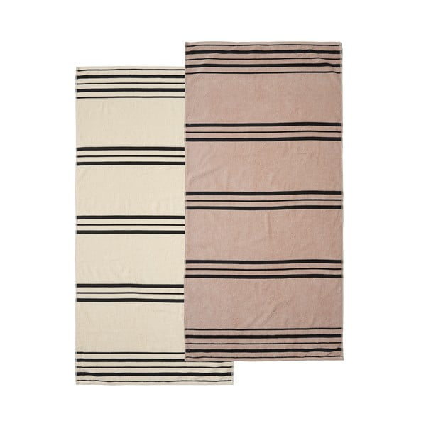 Beżowy ręcznik plażowy 75x150 cm Banded Stripe – Catherine Lansfield