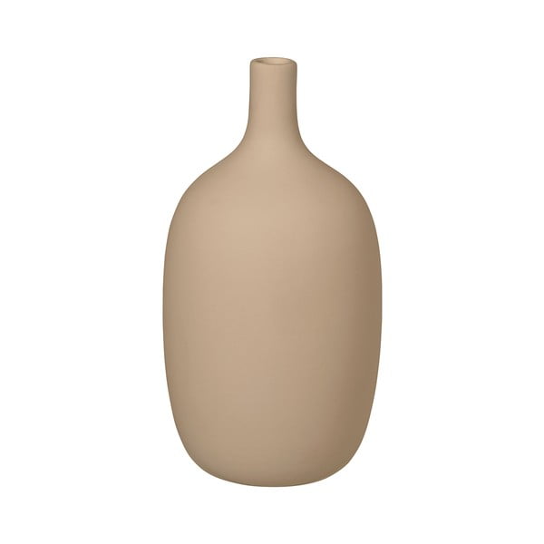 Beżowy ceramiczny wazon Blomus Nomad, wys. 21 cm