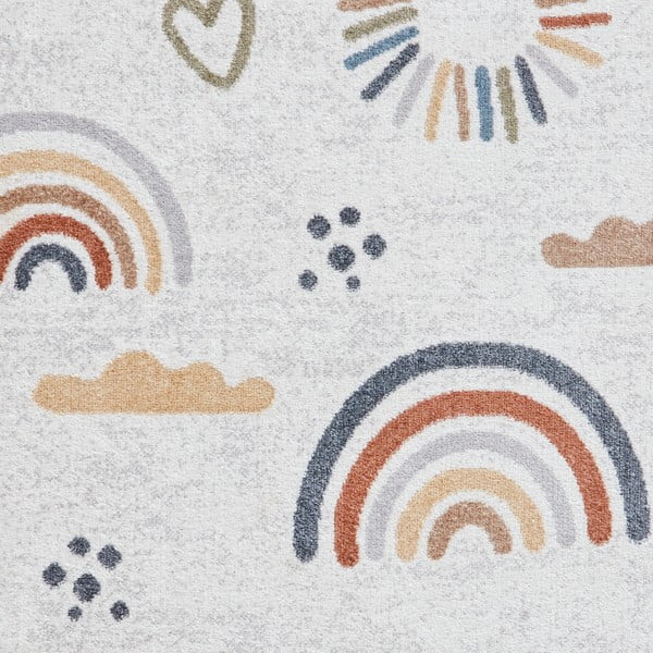 Kremowy dywan dziecięcy 80x150 cm Vida Kids Rainbow – Think Rugs-image-2
