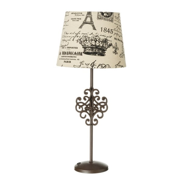 Czarno-kremowa lampa stołowa Ixia Postal Card I, 21x48 cm