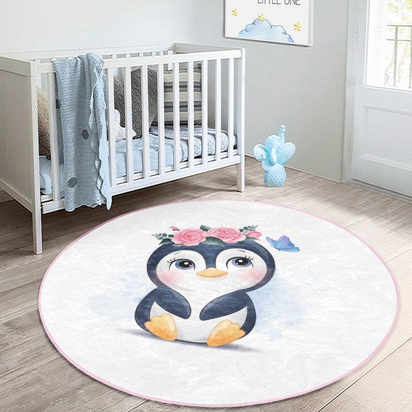 Biały dywan dziecięcy ø 100 cm Comfort – Mila Home-image-1