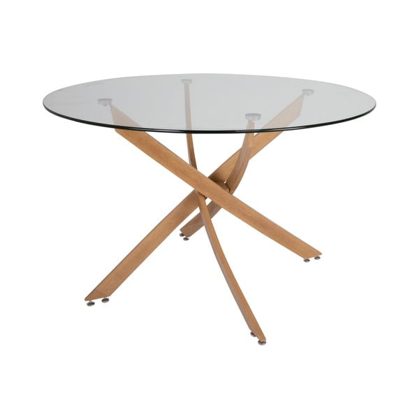 Stół ze szklanym blatem Canett Luri, ø 120 cm