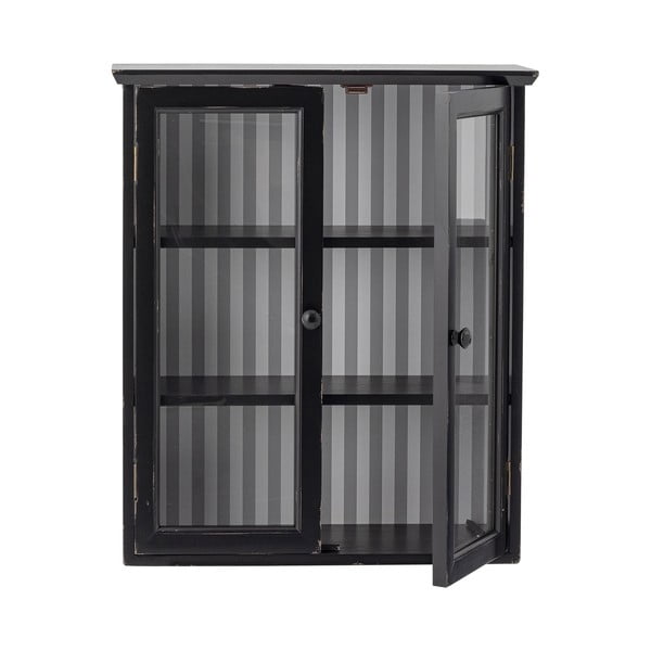 Czarna witryna z litego drewna jodłowego wisząca 51,5x66,5x22,5 cm Hazem – Bloomingville-image-2