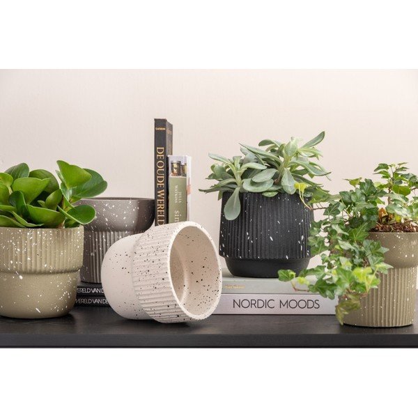 Jasnobeżowa betonowa donica ø 14 cm Speckles – PT LIVING-image-1