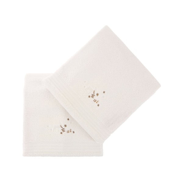 Zestaw 2 białych ręczników kąpielowych Gifts, 70x140 cm