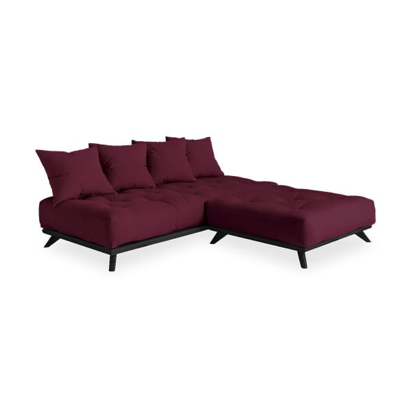 Sofa z ciemnoczerwonym obiciem Karup Design Black/Bordeaux-image-3