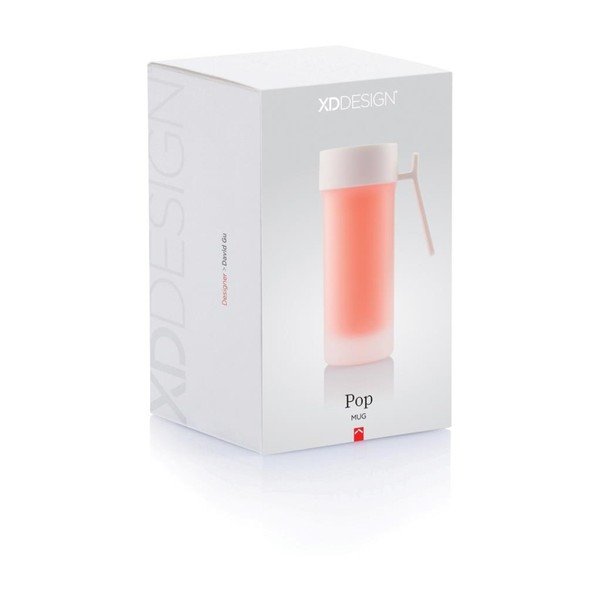 Pomarańczowy kubek termiczny XD Design Pop, 275 ml-image-1