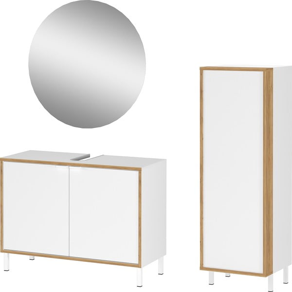 Biały zestaw łazienkowy Topeka – Germania