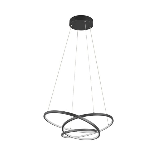 Lampa wisząca LED ze ściemniaczem w kolorze matowej czerni Darvin – Trio