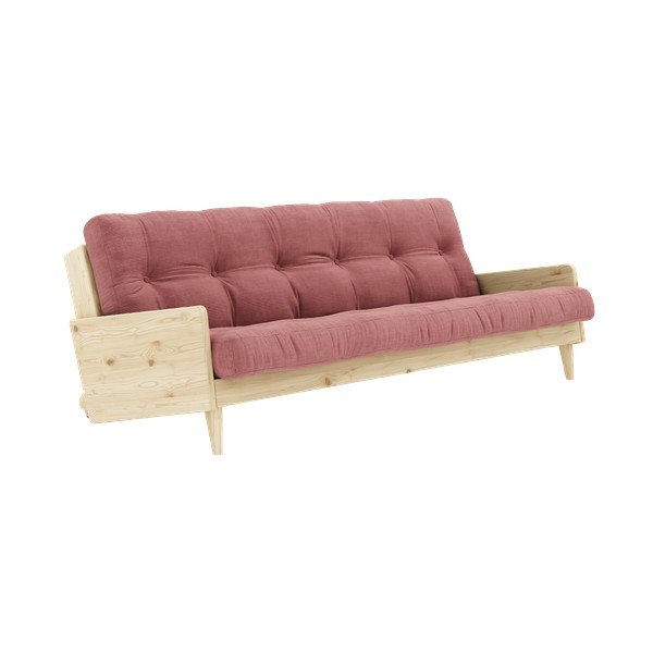 Różowa rozkładana sofa 190 cm Indie – Karup Design-image-3