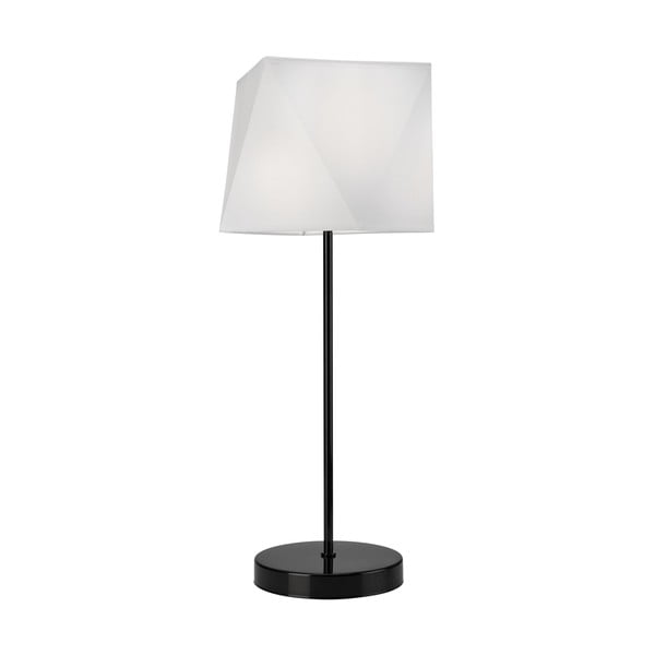 Biała lampa stołowa z tekstylnym kloszem (wys. 52,5 cm) Carla – LAMKUR