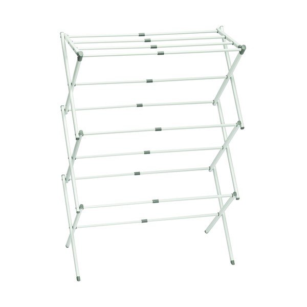 Biała 3-poziomowa suszarka do ubrań iDesign Brezio, 75x38 cm