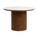 Okrągły stolik z ceramicznym blatem w ciemnym naturalnym kolorze ø 60 cm Noli – House Nordic