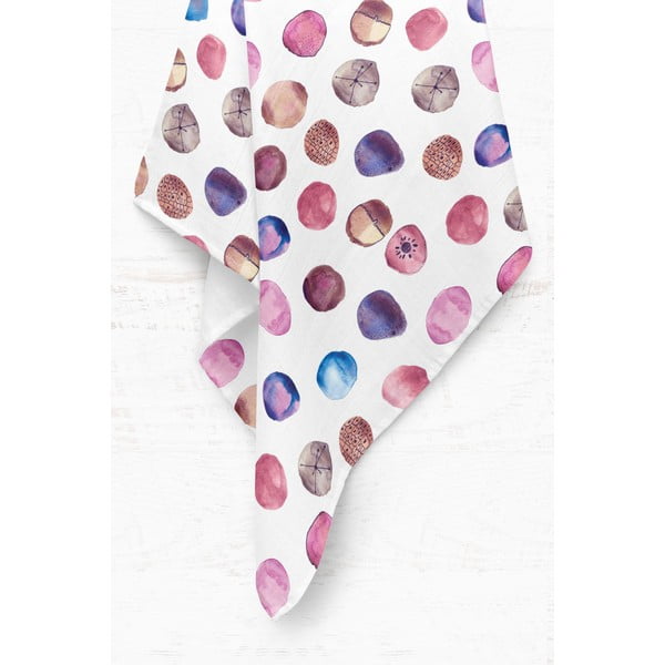 Biały koc dziecięcy muślinowy 75x100 cm Shells – Mijolnir-image-2