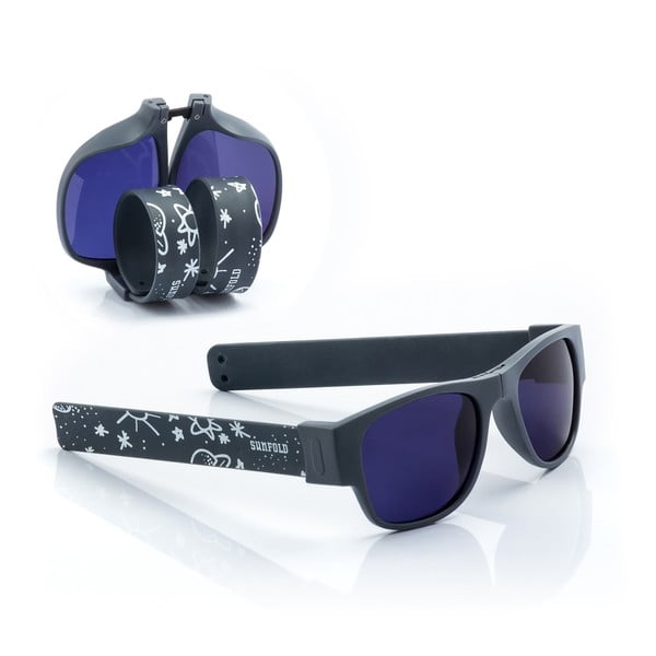 Granatowe zwijane okulary przeciwsłoneczne InnovaGoods Sunfold TR1