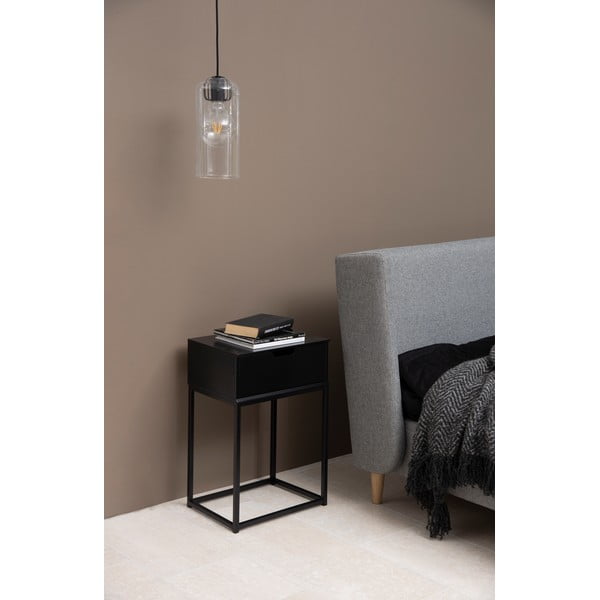 Czarna szafka nocna Actona Mitra, 40x30 cm-image-1