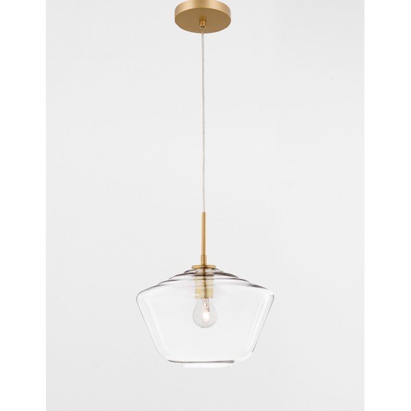 Szklana lampa wisząca w kolorze złota ze szklanym kloszem ø 30 cm Prisma – Nova Luce-image-4