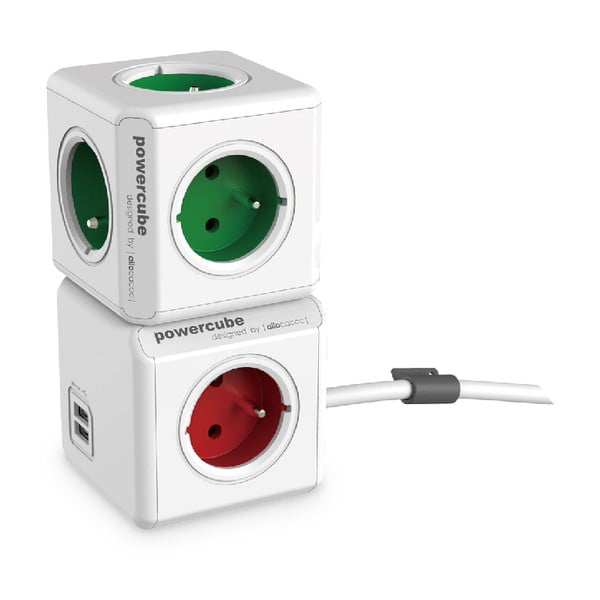 Rozgałęźnik do gniazdka 13 cm PowerCube Extended USB – Cubenest-image-3