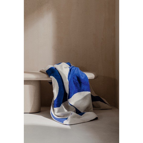 Niebiesko-kremowy koc 150x200 cm Tul – noo.ma-image-4