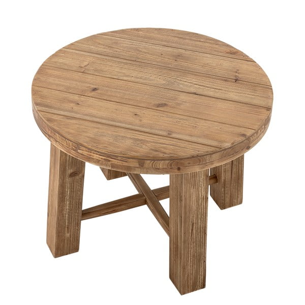 Okrągły stolik w dekorze drewna egzotycznego w ciemnym naturalnym kolorze ø 60 cm Emmett – Bloomingville-image-2