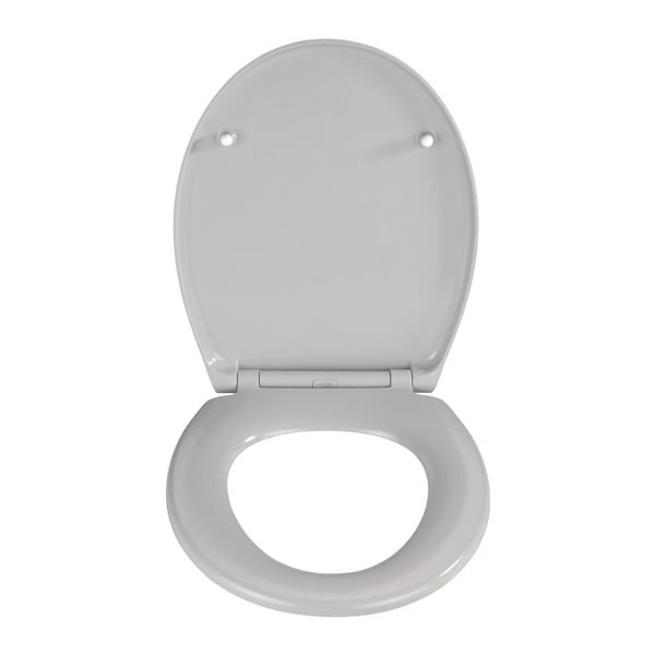 Jasnoszara deska sedesowa z łatwym domknięciem Wenko Samos, 44,5x37,5 cm-image-1