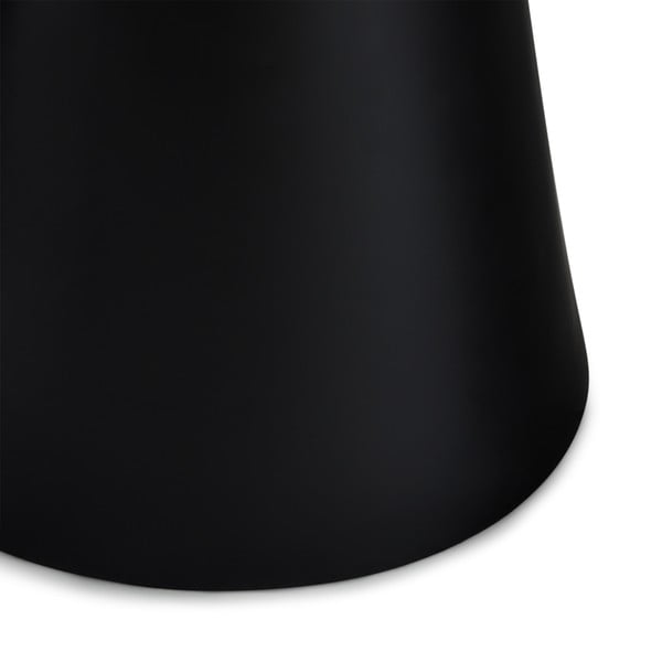 Czarno-ciemnoszary stolik z blatem w dekorze marmuru ø 60 cm Tango – Furnhouse-image-2