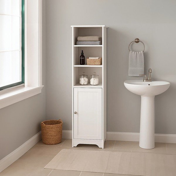 Biała szafka 40x160x38 cm Portern – Premier Housewares-image-1