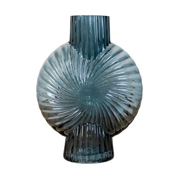 Niebieski szklany wazon (wysokość 20,5 cm) Sia – House Nordic