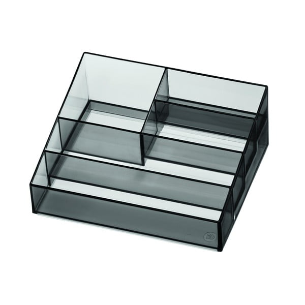 Organizer łazienkowy na kosmetyki z plastiku z recyklingu w kolorze matowej czerni Nail Station – iDesign-image-2