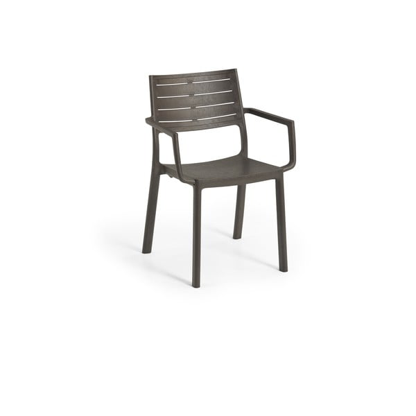 Ciemnoszare plastikowe krzesło ogrodowe Metaline – Keter