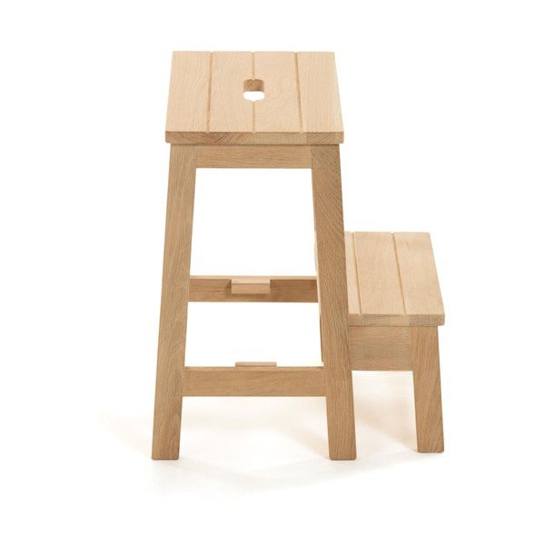 Stołek z litego drewna brzozowego w naturalnym kolorze Nell – Kave Home-image-4