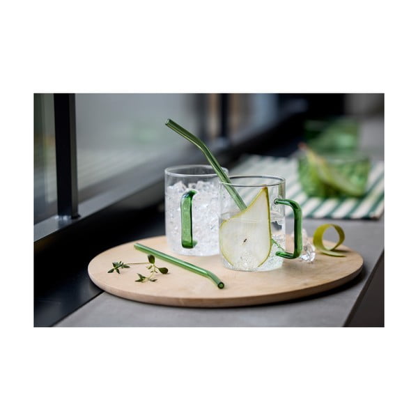 Szklane słomki ze szczoteczką w komplecie zestaw 4 szt. – Lyngby Glas-image-1