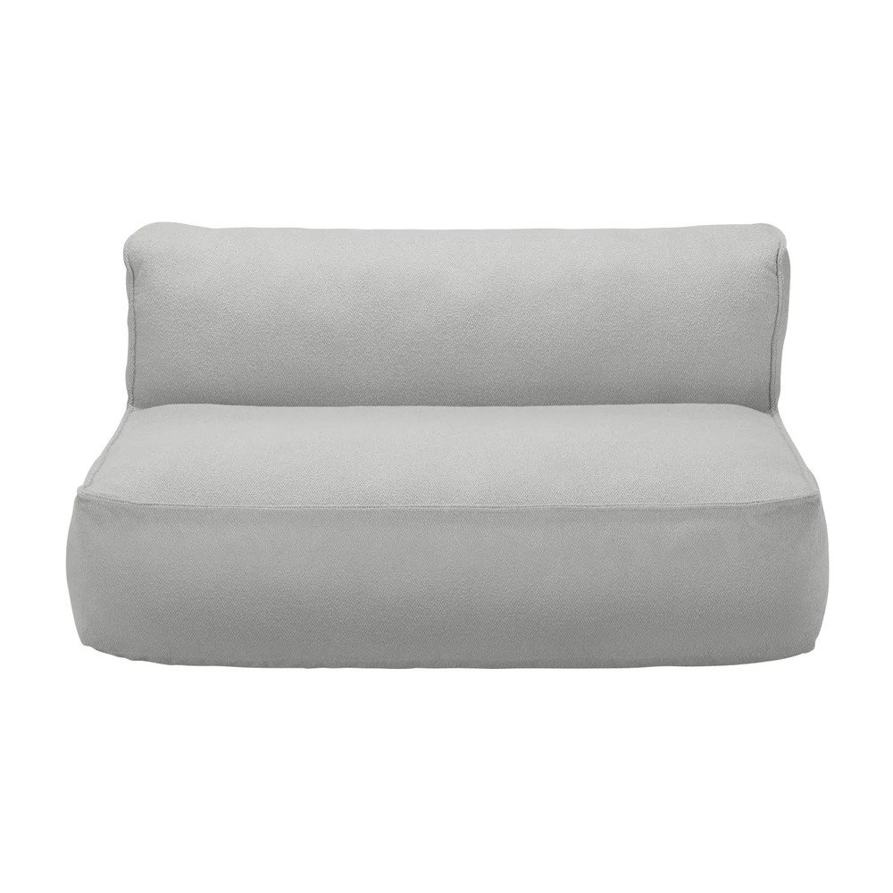 Jasnoszary moduł sofy ogrodowej z materiału bouclé Grow – Blomus