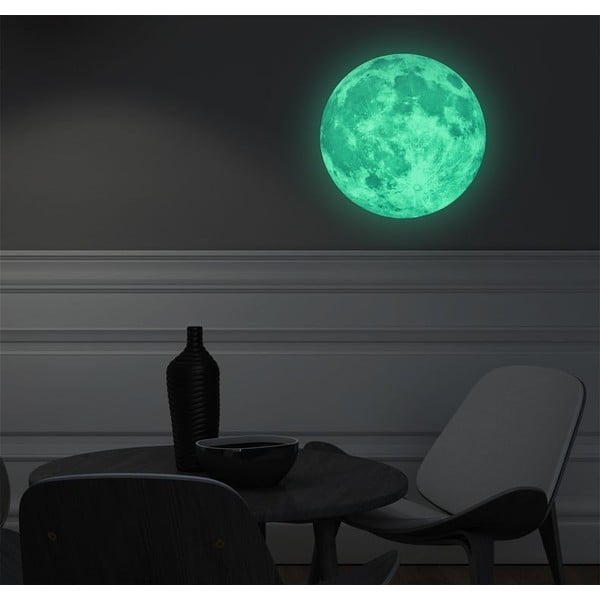 Świecąca naklejka dziecięca Ambiance Real Moon, ⌀ 30 cm-image-3